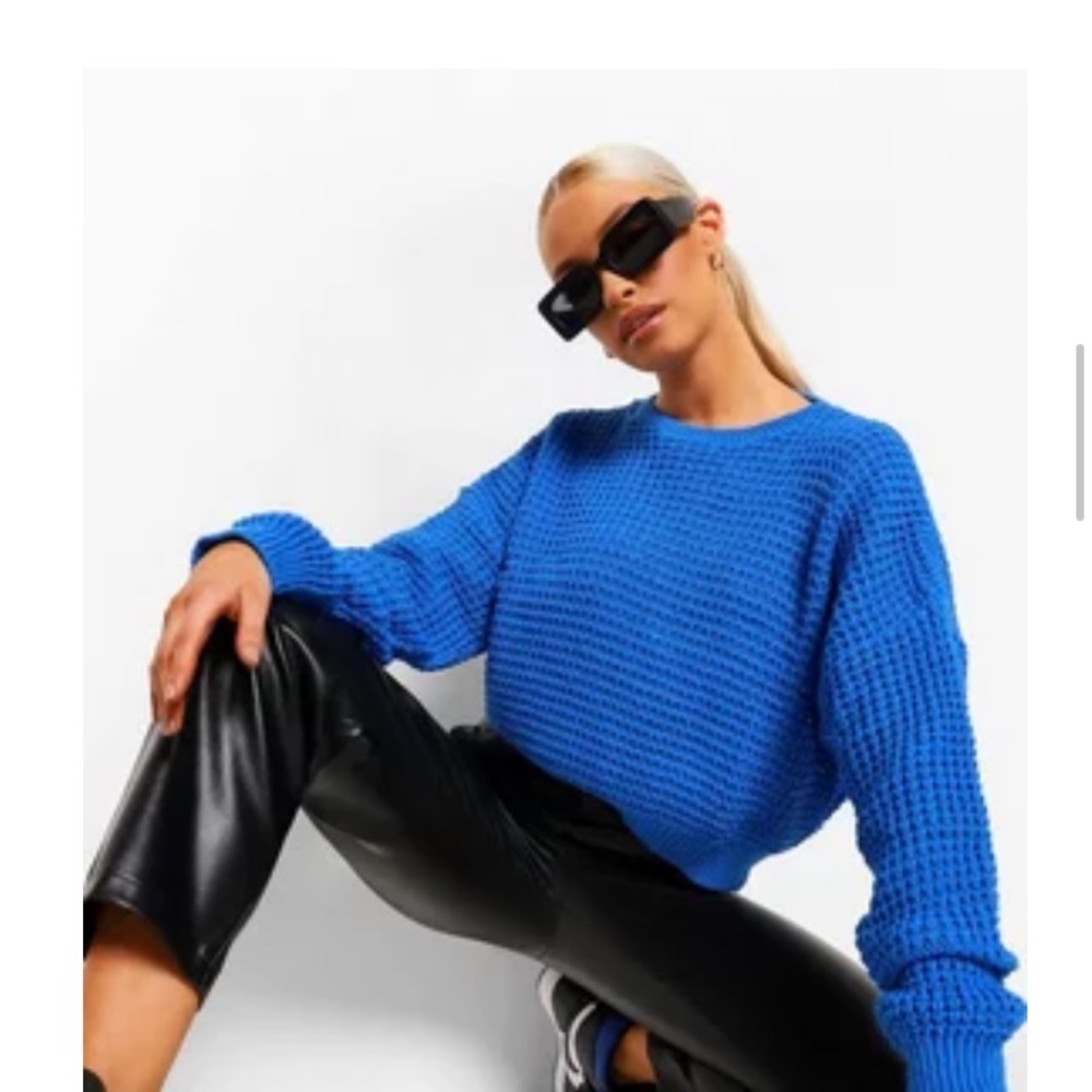 Boohoo Waffle Knit Sweater